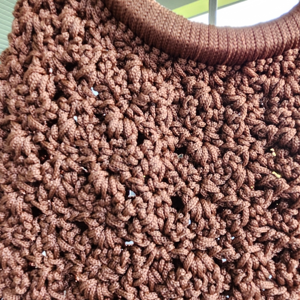 ❌️SOLD❌️ HOST PICK Crochet Lacey Brown Women's Bag - Picture 4 of 8